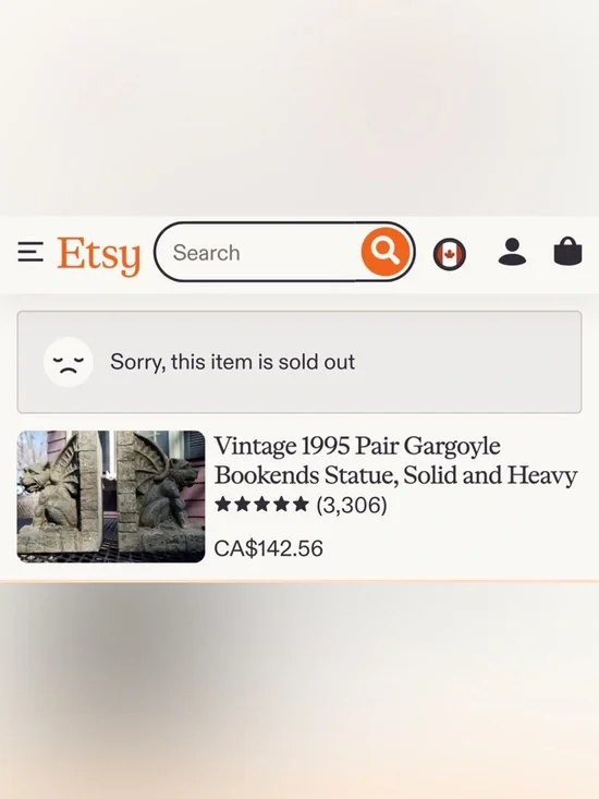 Set of 2- stoneware gargoyle bookends - Picture 6 of 6